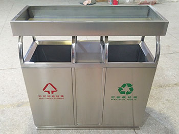 戶外養(yǎng)花分類(lèi)不銹鋼垃圾箱主圖