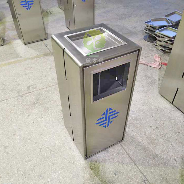 電梯口方形不銹鋼垃圾桶 電梯口方形不銹鋼垃圾桶