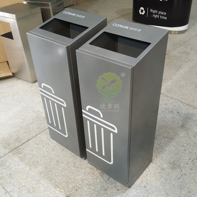 滑軌室內(nèi)高檔方形不銹鋼果皮箱