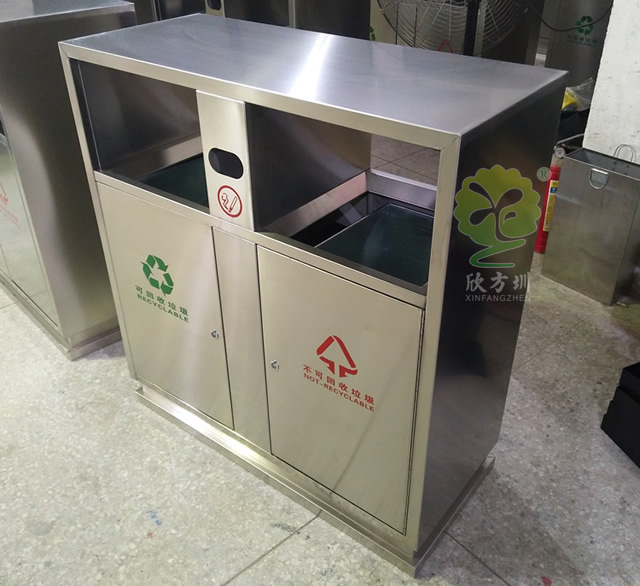 戶外市政街道分類不銹鋼垃圾箱