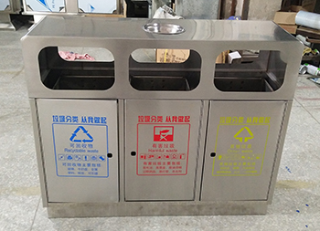 戶外物業(yè)三分類不銹鋼垃圾桶主圖