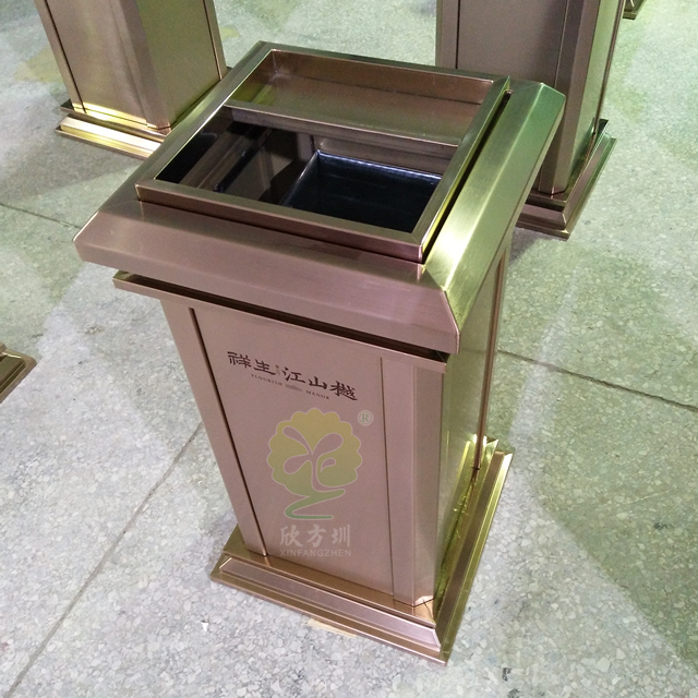 高檔方形室內(nèi)不銹鋼果皮箱 高檔方形室內(nèi)不銹鋼果皮箱