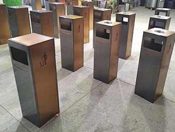 電鍍室內(nèi)方形不銹鋼果皮箱主圖