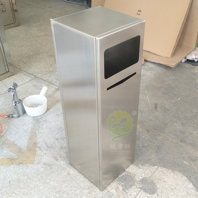 電鍍室內(nèi)方形不銹鋼果皮箱