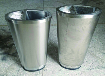 酒店橢圓形室內(nèi)不銹鋼垃圾桶主圖