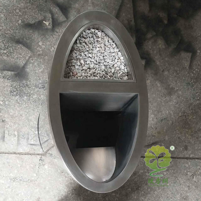 酒店橢圓形室內(nèi)不銹鋼垃圾桶