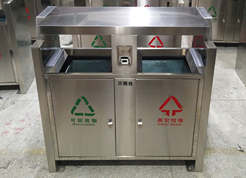 戶(hù)外街道兩分類(lèi)不銹鋼垃圾箱主圖