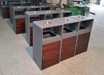 街道組合式分類(lèi)鋼木垃圾桶主圖