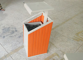 戶外公園單筒鋼木果皮箱主圖