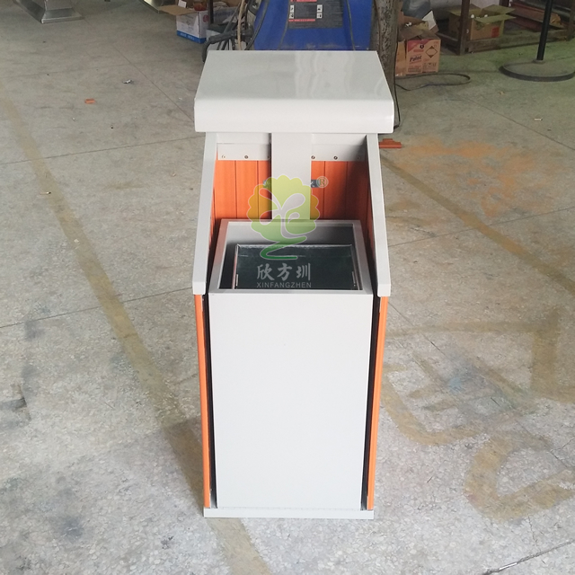 戶外公園單筒鋼木果皮箱