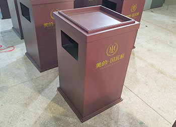 噴塑物業(yè)室內(nèi)方形鋼制果皮箱主圖