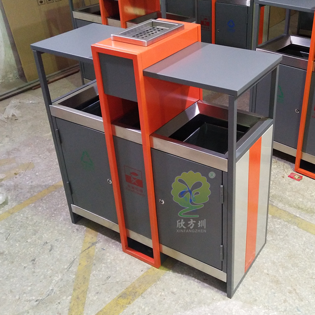 物業(yè)小區(qū)戶外分類鋼制垃圾箱