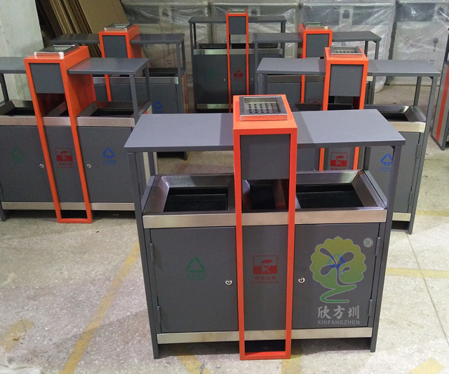 物業(yè)小區(qū)戶外分類鋼制垃圾箱
