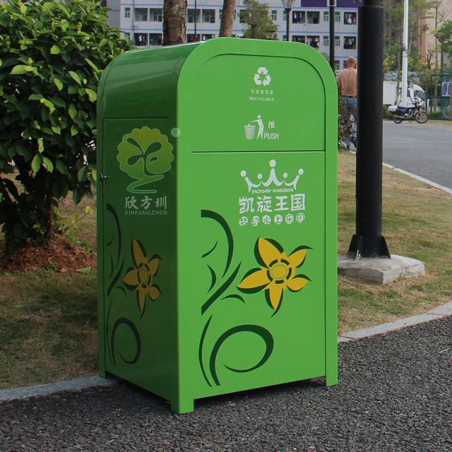 創(chuàng)意旅游景區(qū)方形鋼制垃圾箱 創(chuàng)意旅游景區(qū)方形鋼制垃圾箱