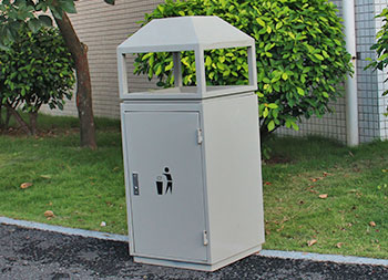 別墅小區(qū)戶外方形鋼制果皮箱主圖