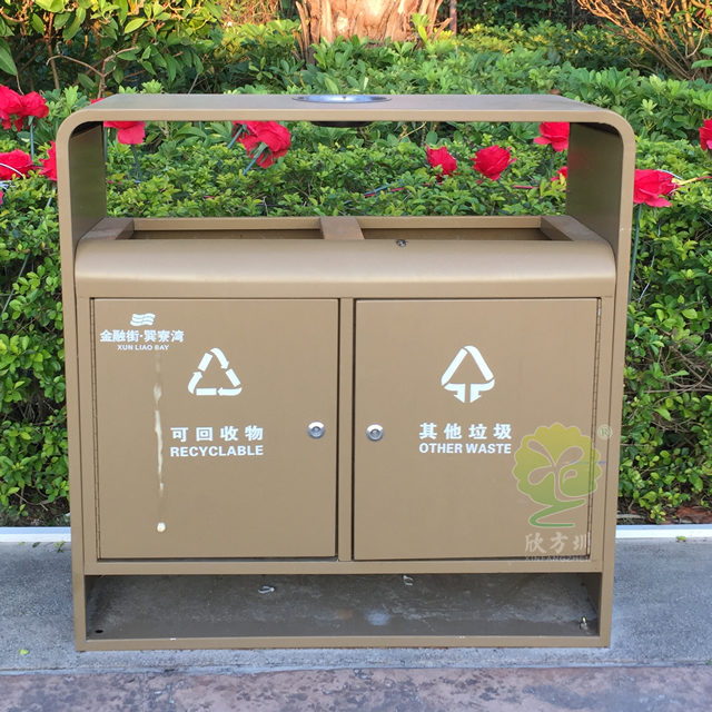 標(biāo)準(zhǔn)戶外街道分類鋼制垃圾箱