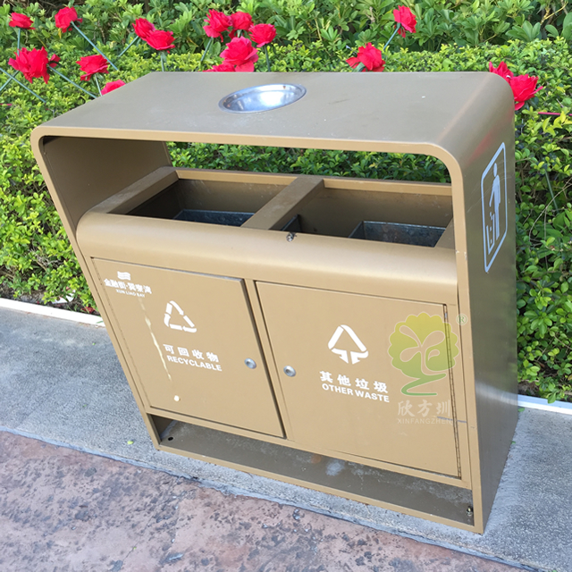 標(biāo)準(zhǔn)戶外街道分類鋼制垃圾箱