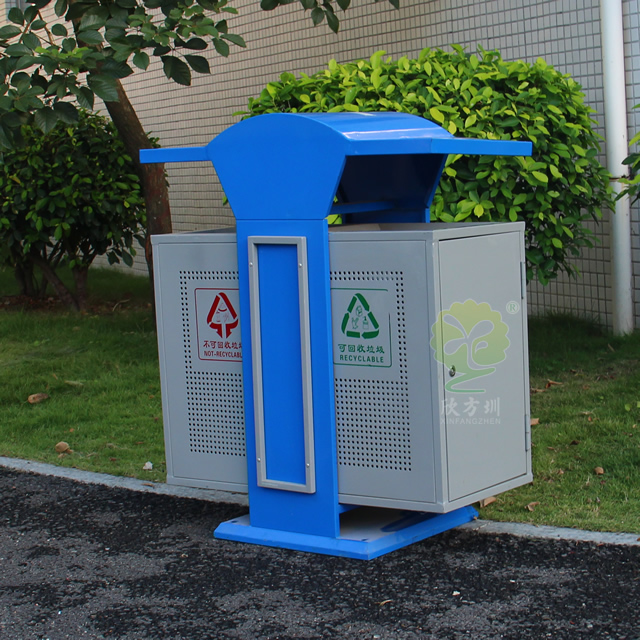 鈑金沖孔戶外分類鋼制垃圾桶