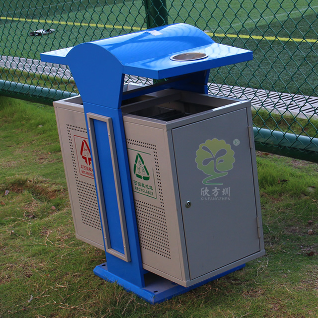 鈑金沖孔戶外分類鋼制垃圾桶