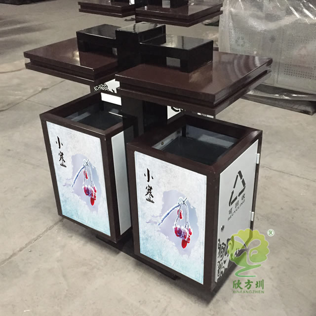  創(chuàng)意廣告分類鋼制垃圾箱
