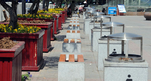 西安50米安放10個垃圾桶